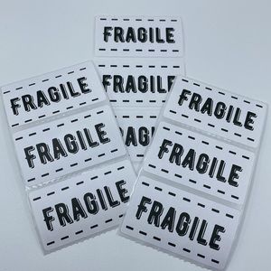 500 Fragile Thermal Printed Labels Shipping Stickers Lot Bundle